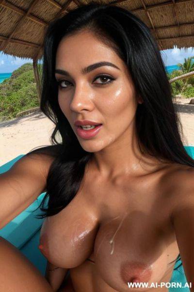 A video of an naked pretty with big ass and boobs indian woman living alone in a remote island getting fucked - ai-porn.ai - India on pornsimulated.com