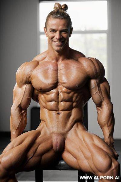 (((short topless very slender lean delicate bodybuilder woman ifbb pro sarah crail))), ((very muscular very lean natural pec breasts)), (((pretty womans face))), ((no tanlines)), ((eye contact)), - ai-porn.ai on pornsimulated.com