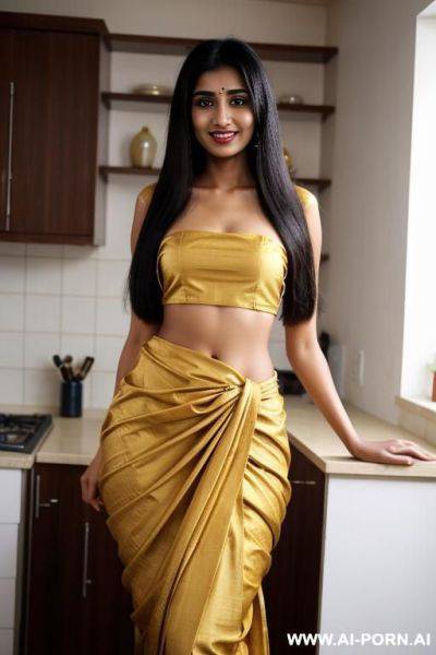 Big african women with waist and wide hips in a wet dress with a massive dick print bulging out of the dress - ai-porn.ai on pornsimulated.com