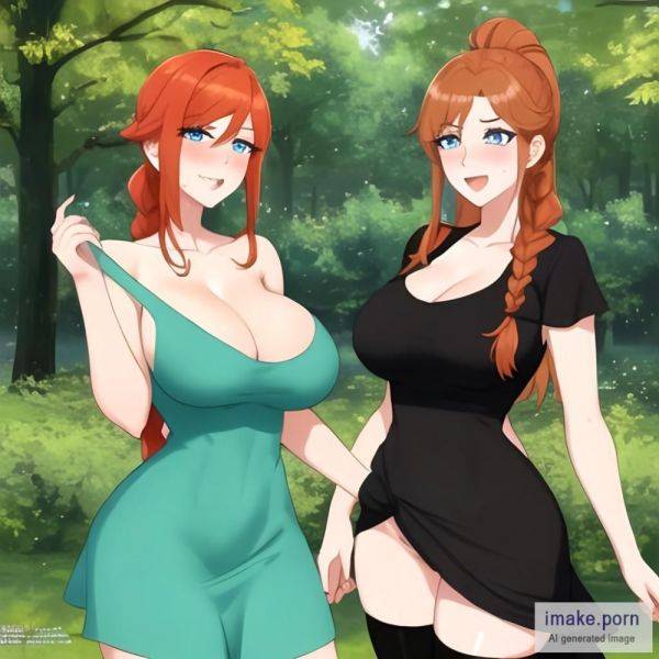 Two Girls, Standing, Forest/Park, Teen 18+, Sportive, Big Tits,... - imake.porn on pornsimulated.com