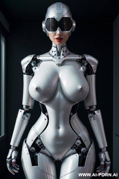 Sexy naked human body, naked pussy, naked navel, naked wide hips, naked narrow waist, very oversized saggy boobs, naked neck, beautiful face - ai-porn.ai on pornsimulated.com