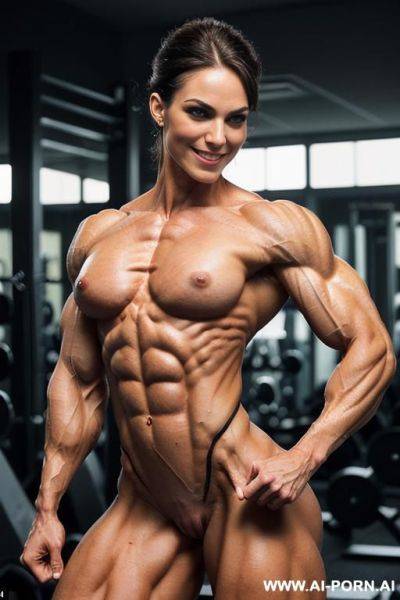 (naked), (nude), (shortest most muscular white woman only), ((((short sinewy gaunt slender actress k. knightley)))), ((short)), ((very white pallid skin)), ((perfect hard erotic pink rosy nipples)), hard - ai-porn.ai on pornsimulated.com