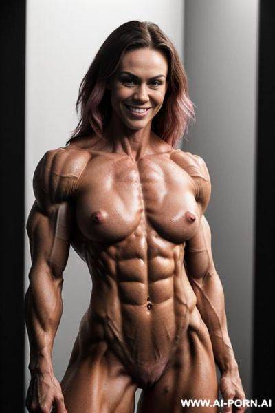 (naked), (nude), (shortest most muscular white woman only), ((((sinewy gaunt slender actress rooney m.)))), ((short)), ((very white pallid skin)), ((perfect hard erotic pink rosy nipples)), hard & - ai-porn.ai on pornsimulated.com
