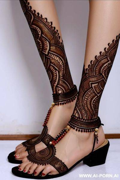 Minahil, elaborate mehendi on brests and covering full body, detailed full body close up - ai-porn.ai on pornsimulated.com