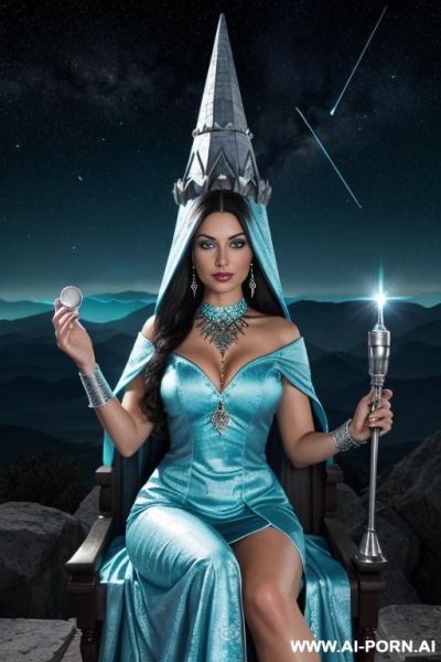 Stargazer woman, brunette, ultra detailed, best quality, finely detail, highly detailed face, highly detailed eyes, exspressive eyes, best quality eyes, highly detailed hands, highly detailed skin, - ai-porn.ai on pornsimulated.com