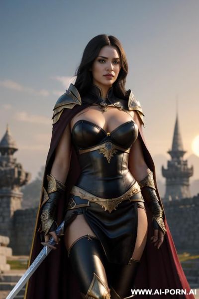 Champion of cyrodiil, inely detail, ultra detailed face, highly detailed skin, highly detailed hands, looking at viewer, (eye contact), noble face exspressions, eyes like gimlets, well fit figure, - ai-porn.ai on pornsimulated.com