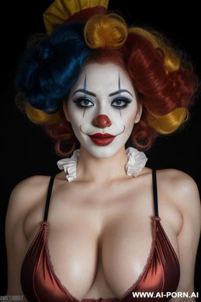 Sexy looking clown with beautiful makeup - ai-porn.ai on pornsimulated.com