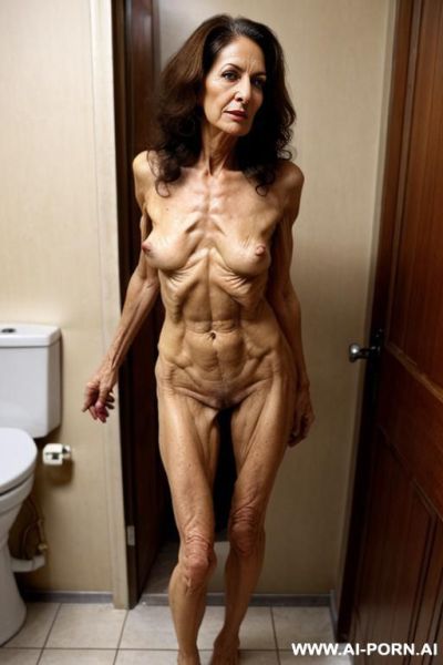 (((very old women))), superhot superskinny, extreme beautiful, mature, slutty bitch, hairy pussy, ((totally naked)), ((completely naked)), - ai-porn.ai on pornsimulated.com
