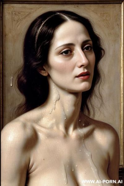 Italian renaissance painting, topless, dense white cum dripping from her face, showing boobs - ai-porn.ai - Italy on pornsimulated.com