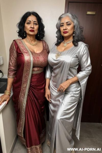 Bangladesi mature, rangpur wife, realistic women, long curly hair, red lips, lesbian, taboo, - ai-porn.ai on pornsimulated.com