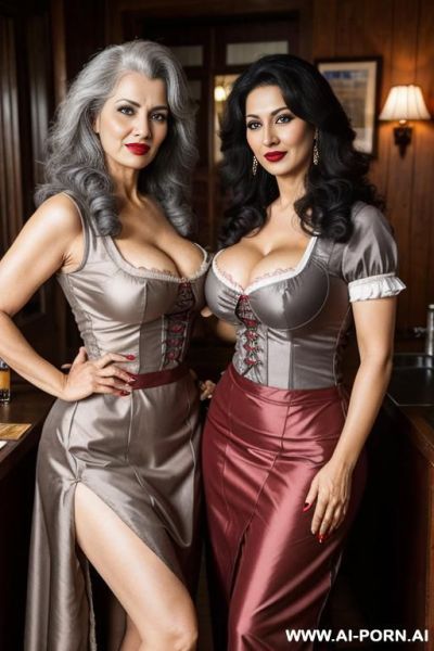 Bangladesi mature, realistic women, long curly hair, red lips, - ai-porn.ai on pornsimulated.com
