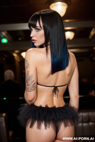 Raver, tutu, cumshot, topless, creampie, covered in cum, pierced nipples, perky, blue eyes, spreading pussy, at a club, on back, breasts, lip piercing, emo, begging, tongue out - ai-porn.ai on pornsimulated.com