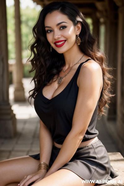Curly hair, natural boobs, teacher, african asian caucasian white - ai-porn.ai on pornsimulated.com