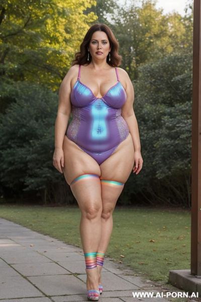 Red nylon swimsuit. sexy old beautiful woman long sexy bbw old mature women. - ai-porn.ai on pornsimulated.com