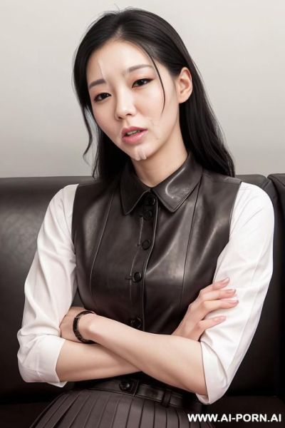 A sexy korean idol angry at her fan that cum on her face, natural make up - ai-porn.ai - North Korea on pornsimulated.com