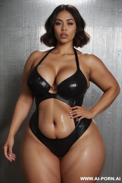 ((((photograph of a milf curvy woman )))) ultra realistic ,(((gigantic wide hips ))),((celulitis huge fat legs)) ((thicc body)) ,beautiful curves, sexy body, ((perfect big booty )), sexy, (((very - ai-porn.ai on pornsimulated.com