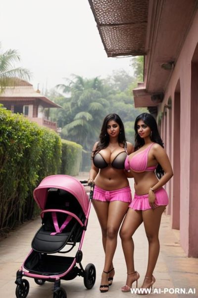 Black and pink pram, indian, breasts, tits - ai-porn.ai - India on pornsimulated.com