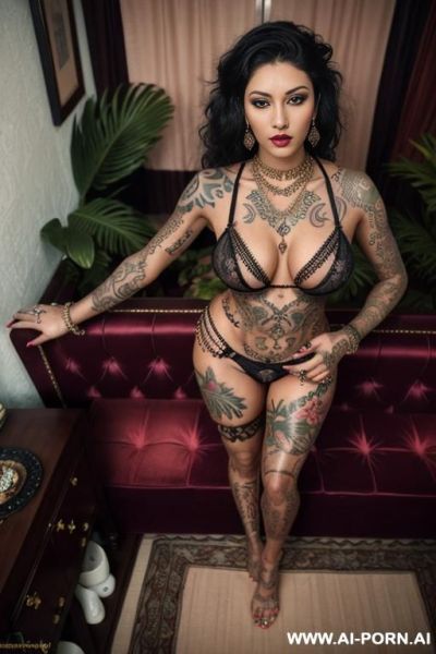 Indian chest and wear a long chain - ai-porn.ai - India on pornsimulated.com