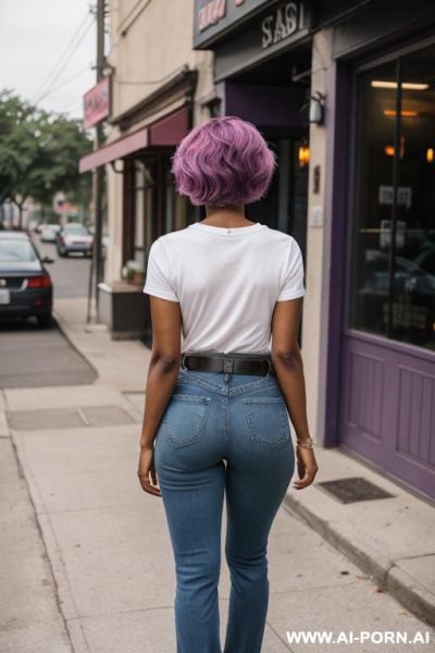Ebony, blue mom jeans, oxford shoes, nice ass - ai-porn.ai on pornsimulated.com