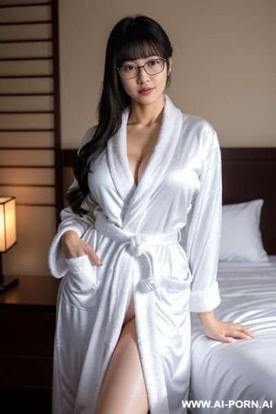 Big thighs. tall, in the bedroom, in glasses, bang, - ai-porn.ai on pornsimulated.com