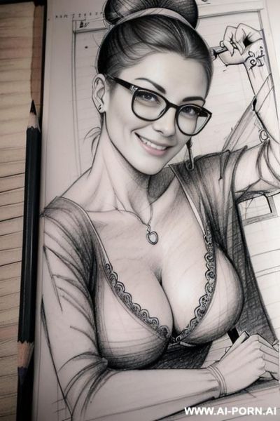 ((((face shot)))) ((((each panels a different pose sexy)))) ((((image comic-drawing pencil style)))) up level shot boobs in close up ((((landscape office)))) ((((office woman)))) ((((siting on table sexy - ai-porn.ai - Italy on pornsimulated.com