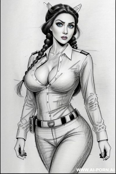 ((((mediun body shot)))) ((((image comic-drawing pencil style)))) down level shot boobs close up ((((landscape office)))) ((((security guard)))) ((((walking sexy pose)))) ((((ver diccionario20looking at the - ai-porn.ai - Italy on pornsimulated.com