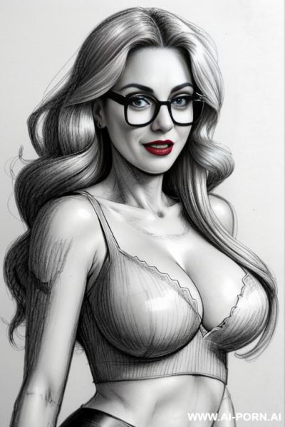 ((((in one panel))) ((((mediun body shot)))) ((((image comic-drawing pencil style)))) down level shot boobs in closedup ((((camera)))) ((((seductive gaze)))) ((((big eyes)))) pretty italian woman full red - ai-porn.ai - Italy on pornsimulated.com