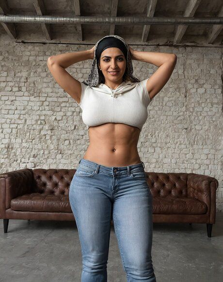 Two fat women model totally naked in a warehouse after changing outfits - pornpics.com on pornsimulated.com