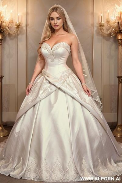 Blonde sexy woman, face very beautiful, splunge dress - ai-porn.ai on pornsimulated.com