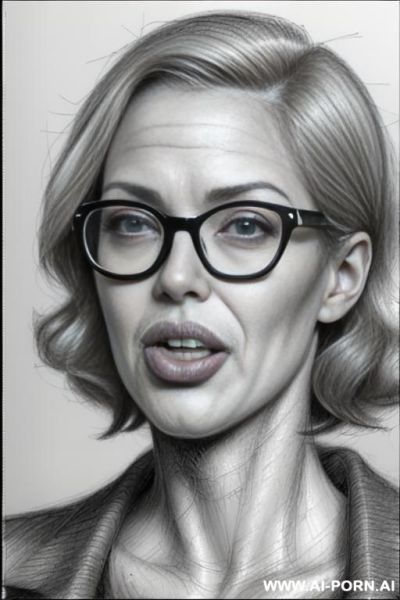 ((((image comic-drawing pencil style)))) ((((close up face shot)))) ((((poorly defined lines)))) ((((in the office)))) ((((open mouth)))) ((((silly face)))) pretty italian woman full lips, blonde short - ai-porn.ai - Italy on pornsimulated.com