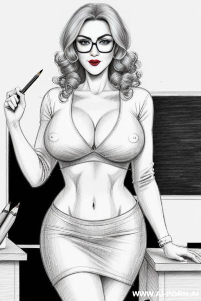 ((((in one panel))) ((((mediun body shot)))) ((((image comic-drawing pencil style)))) down level shot boobs in closedup ((((in the office)))) ((((silly face)))) ((((big eyes)))) pretty italian woman full - ai-porn.ai - Italy on pornsimulated.com