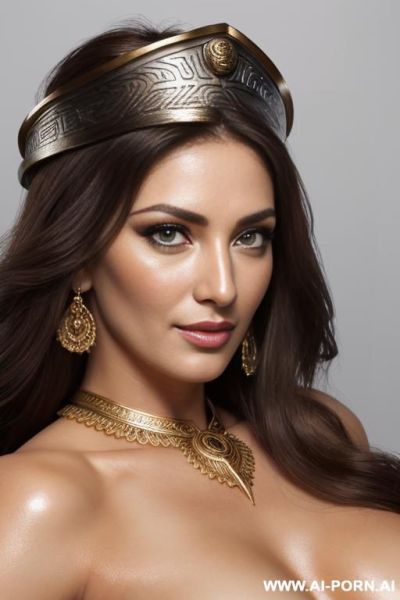 (great goddess athena) ((realistic look, super realistic)) perfect strong body (keep face) wide hips, amazing thighs (perfect model face) beautiful sexy face, big firm boobs, realitic hairy pussy, - ai-porn.ai on pornsimulated.com