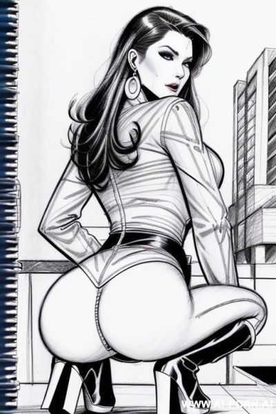((((image comic-drawing style)))) ((((from behind)))) down level shot boobs in closedup sky cloudy at sunset at the outdoor motorcycle superbike festivalshows pretty italian woman full lips shocked - ai-porn.ai - Italy on pornsimulated.com
