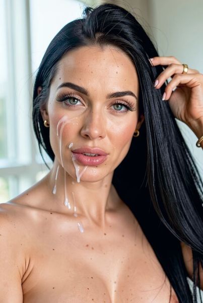 Hot girl with long straight hair sports sperm on her face after sex - pornpics.com on pornsimulated.com