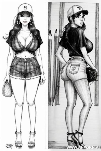 ((((image comic-drawing style))) (((full body shot))), (at the sunset) , (hoop earrings), long, ((((sadly)))), japanese brunette pixie haircut, ((((chuby sexy slut)))) , (((most beautiful woman ever))), - ai-porn.ai - Japan on pornsimulated.com