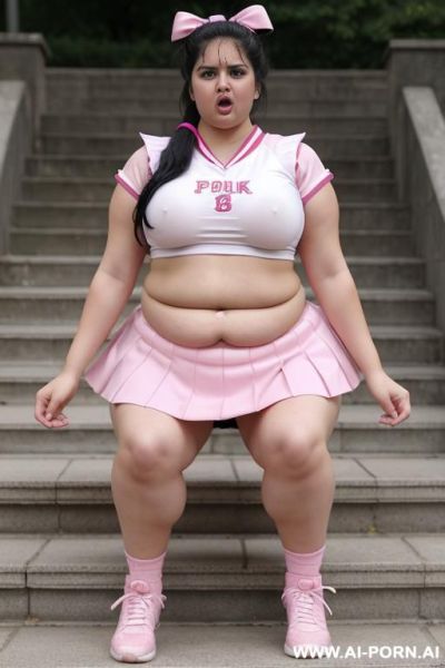 Sexy body shot in a open and wet bridal, sitting on stone steps, open legs, no pantie show pussy - ai-porn.ai on pornsimulated.com