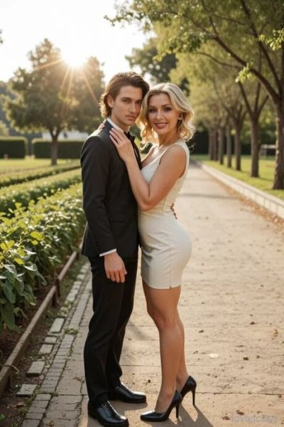 Hot blonde with a great body flashes her tits while seducing a man - pornpics.com on pornsimulated.com