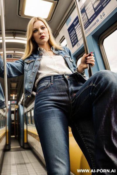 Straight blue jeans, oxford shoes - ai-porn.ai on pornsimulated.com