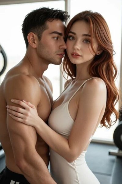 Sexy redhead has sexual intercourse with her personal trainer - pornpics.com on pornsimulated.com