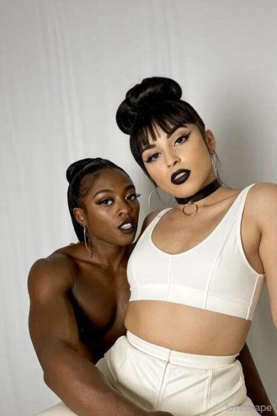 Beautiful women indulge in interracial threesome in the nude - pornpics.com on pornsimulated.com