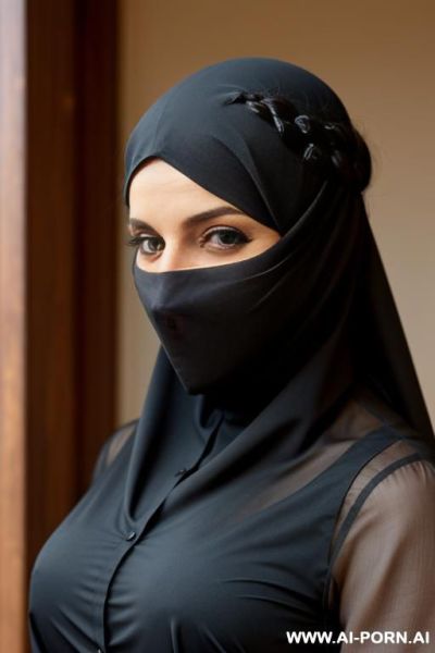 Woman in niqab showing off gy - ai-porn.ai on pornsimulated.com